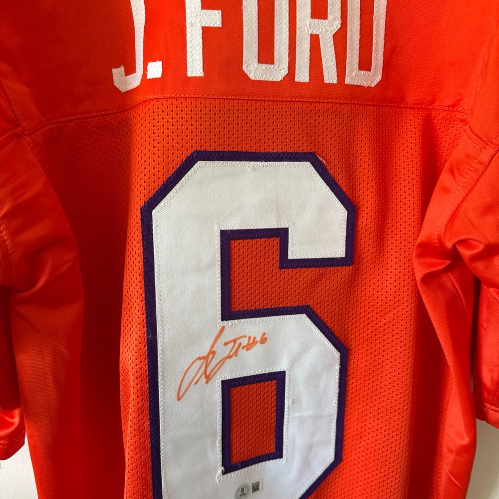 Clemson Tigers Jacoby Ford Autographed Custom Jersey - Beckett Authentication XL - Picture 2 of 5